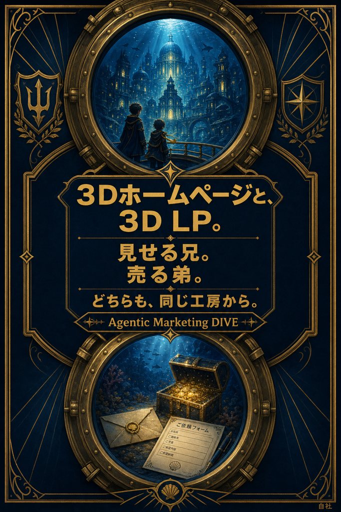 図解: 3Dホームページと、3D LP。