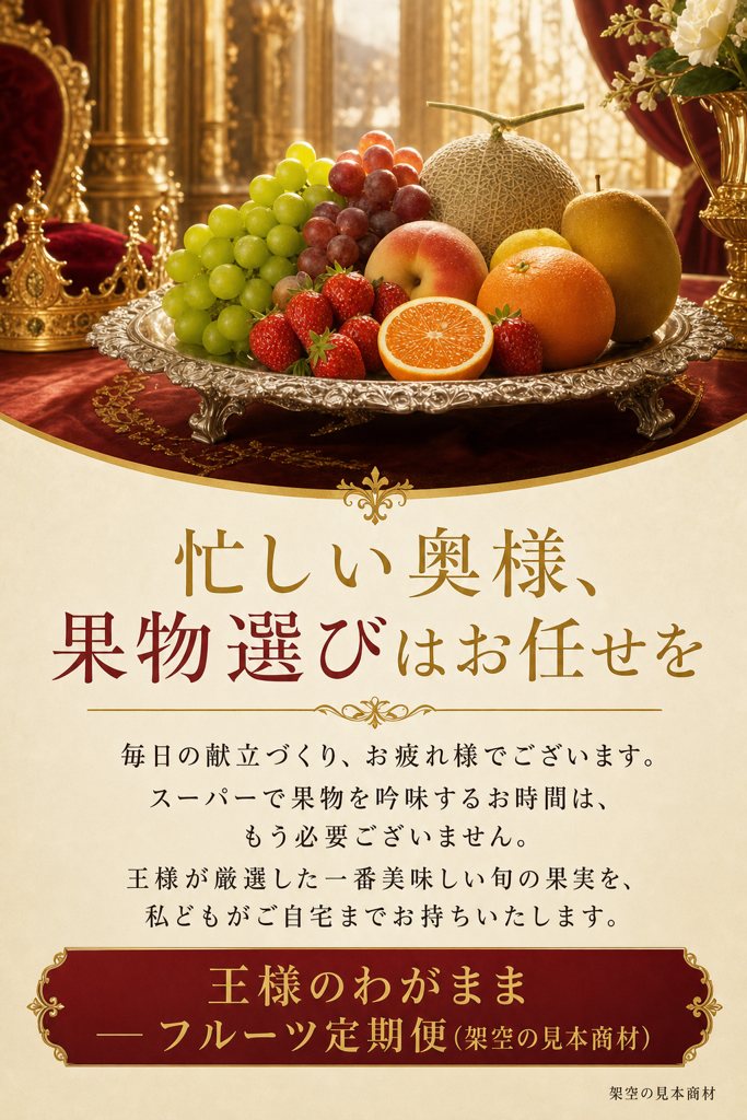王様のわがままの見本LPの1面