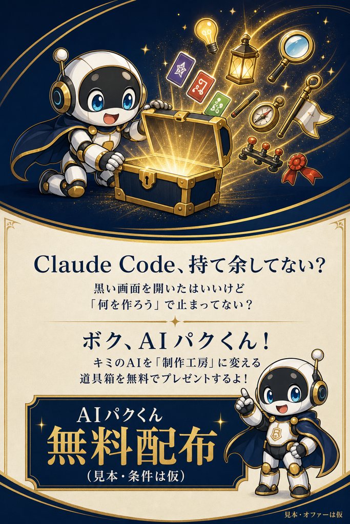AIパクくん無料配布 見本LP(12面)